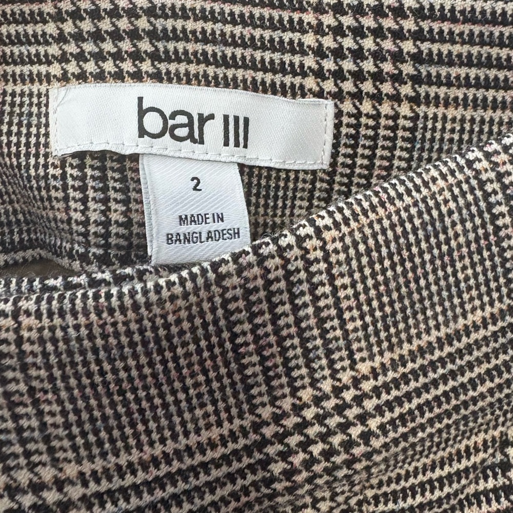 Bar III Plaid Pencil Skirt size 2 - Picture 2 of 7